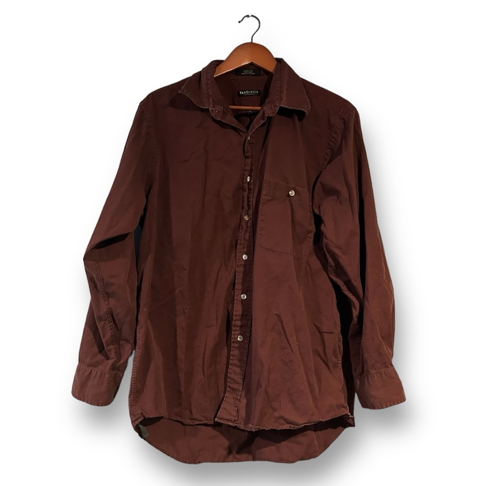 [Van Heusen] Burgundy Button Shirt